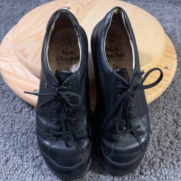 Finn Comfort Shoes Cusco Oxford Womens Size 8 Leather Black Made in Germany - Picture 6 of 8